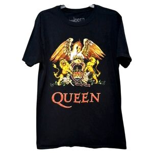 Queen's Men's Large Band Black Freddie Mercury Bohemian RHAPSODY Concert T-Shirt